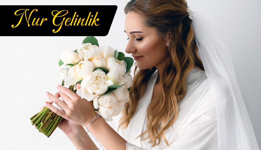 Yıldırım Satılık Tesettür Gelinlik - Yeni Sezon Zarif Modeller - Nur Gelinlik Bursa